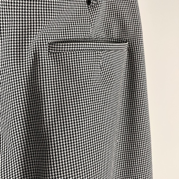 VTG 90s Career Business Pants Houndstooth Waist Trouser 10P Gray Contemporary - Picture 10 of 10